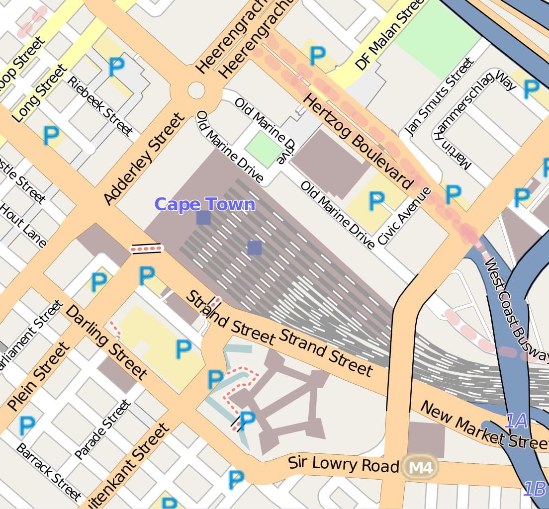 barrack street, Cape Town haritası