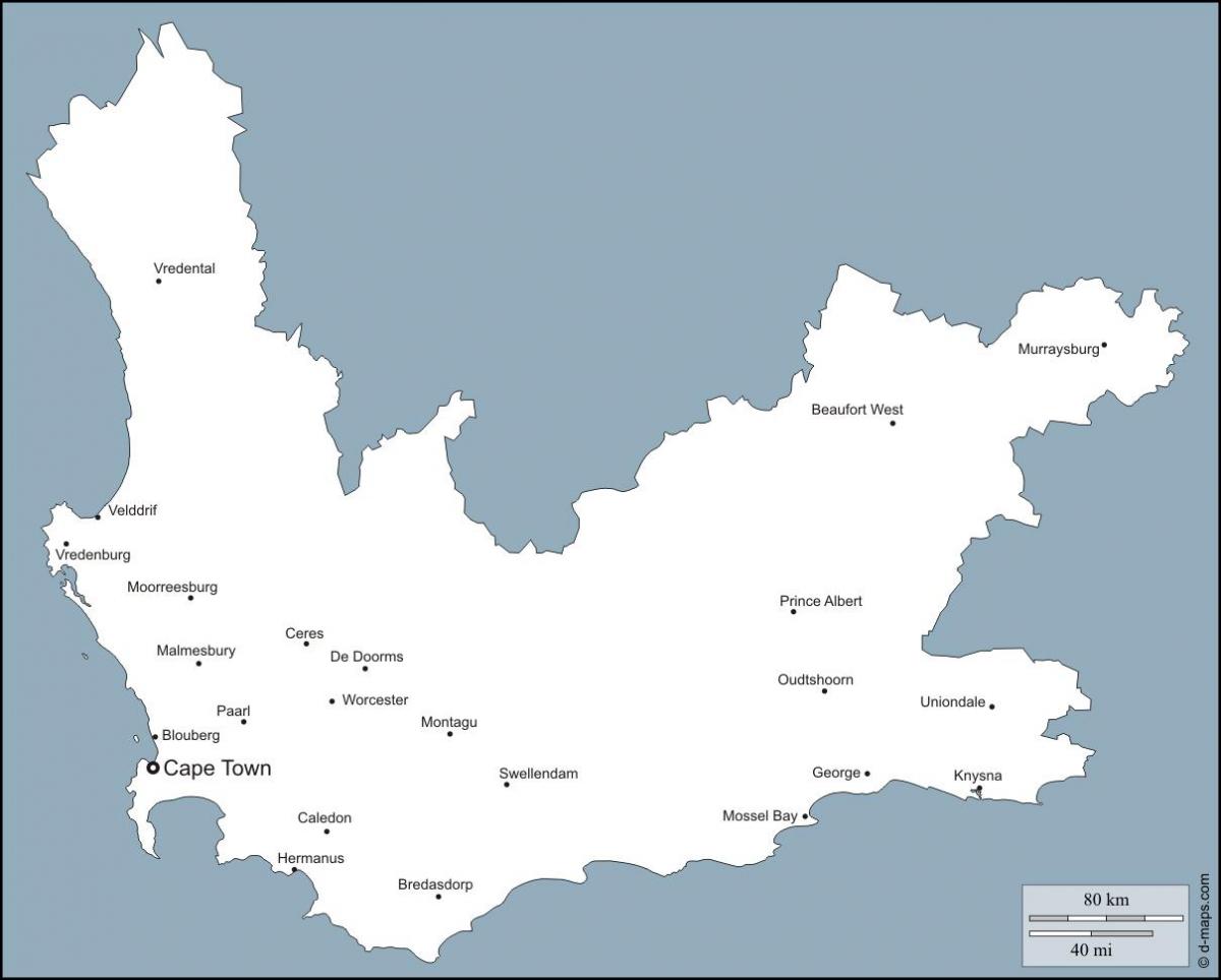 harita Batı Cape town'daki