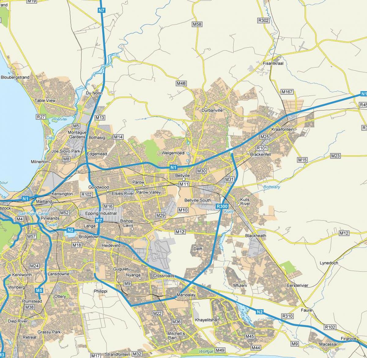 bellville Cape Town sokak haritası göster 