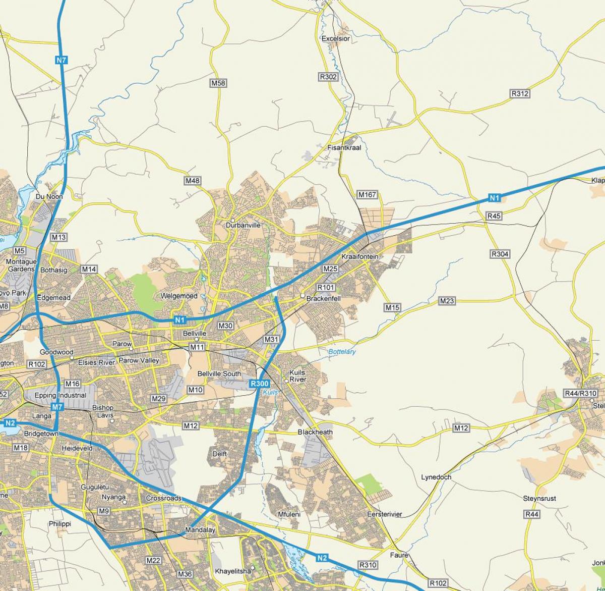 brackenfell, Cape Town haritası 