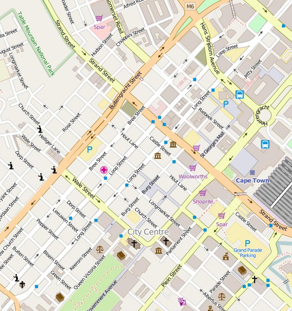 bree street, Cape Town haritası 