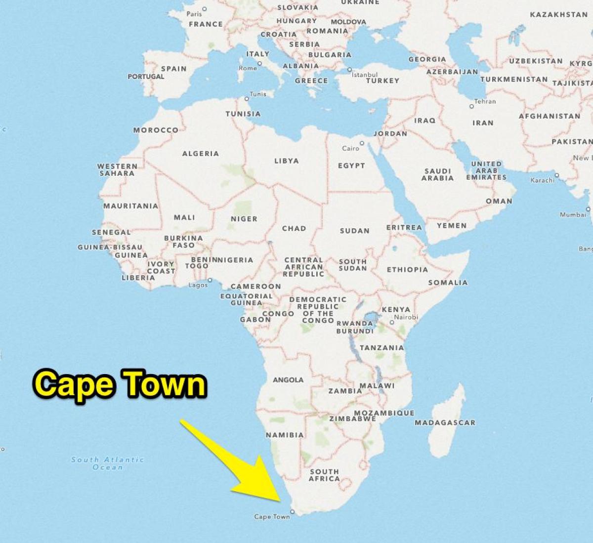 Cape Town şehir haritası, Güney Afrika