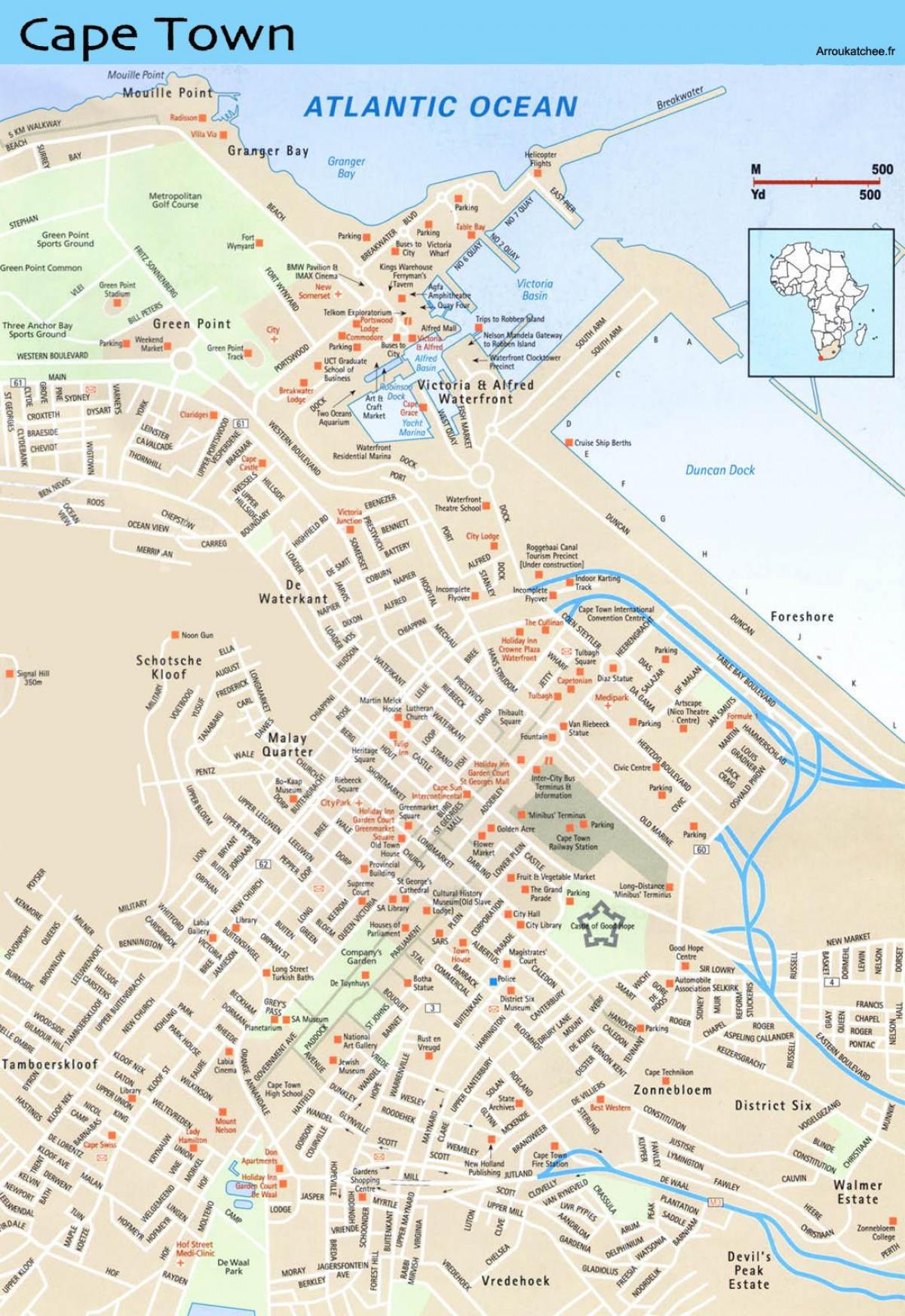 Cape Town, Güney Afrika sokak haritası 