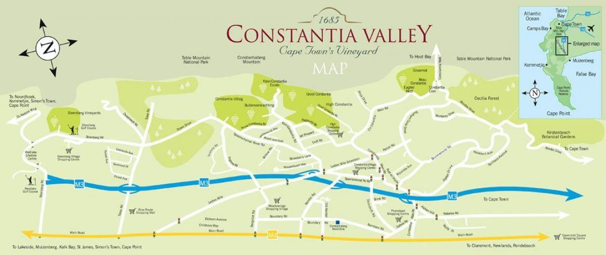 constantia, Cape Town haritası 