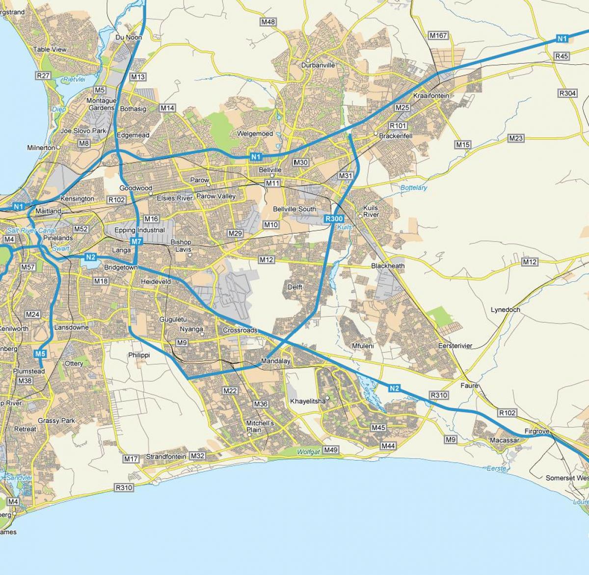delft, Cape Town haritası 