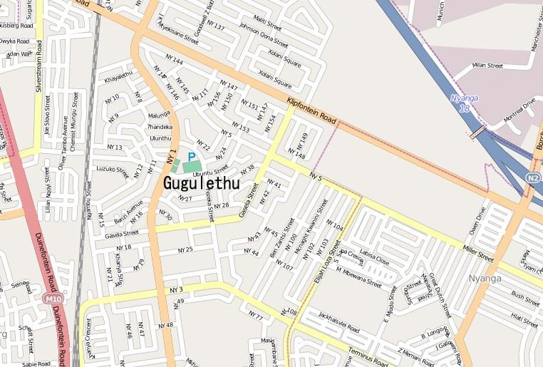 gugulethu Cape Town haritası