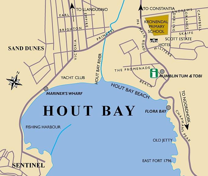 hout bay haritası Cape Town haritası