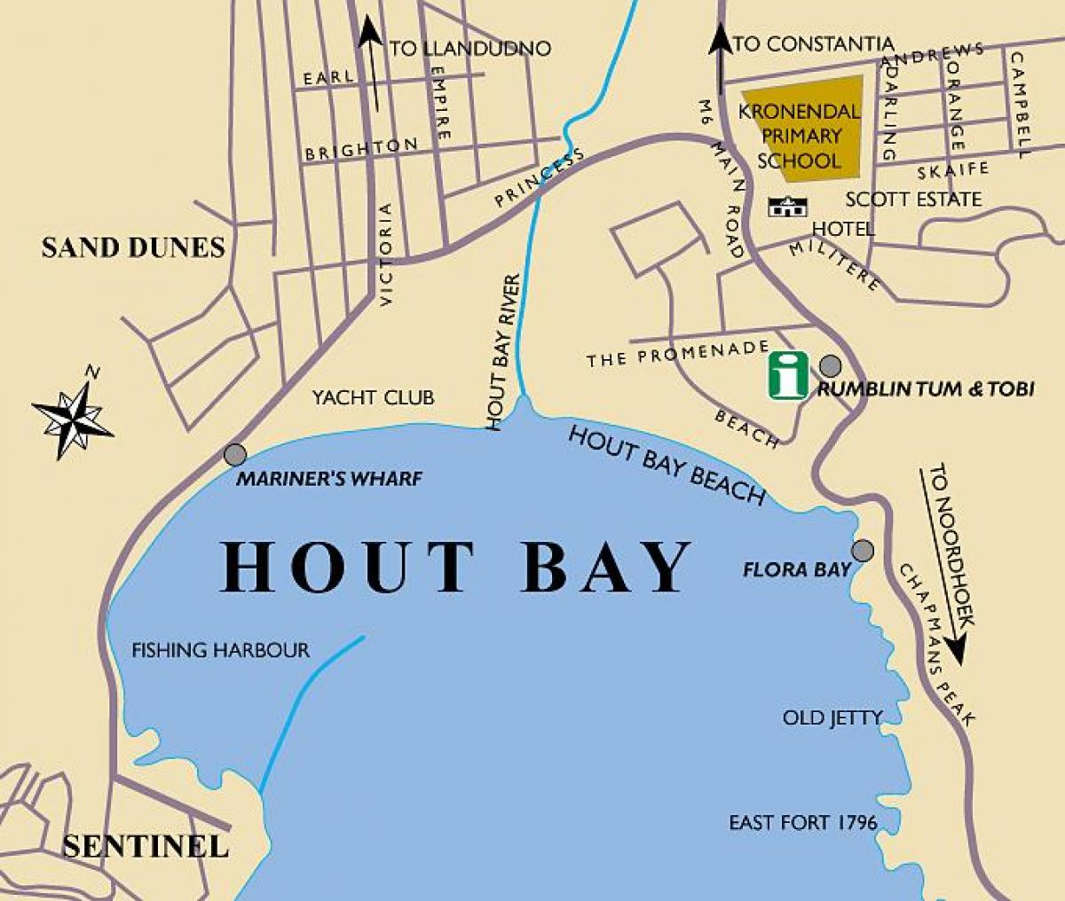hout bay haritası Cape Town haritası 