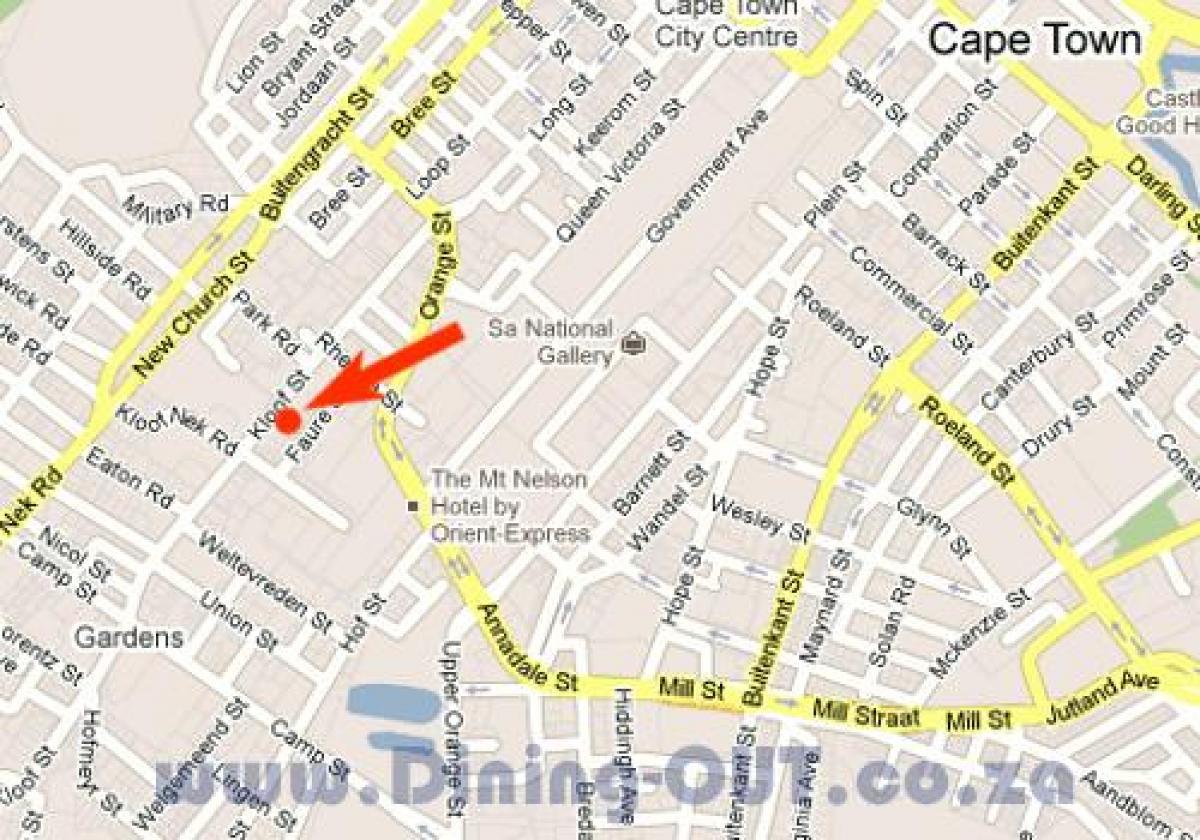 kloof street, Cape Town haritası 