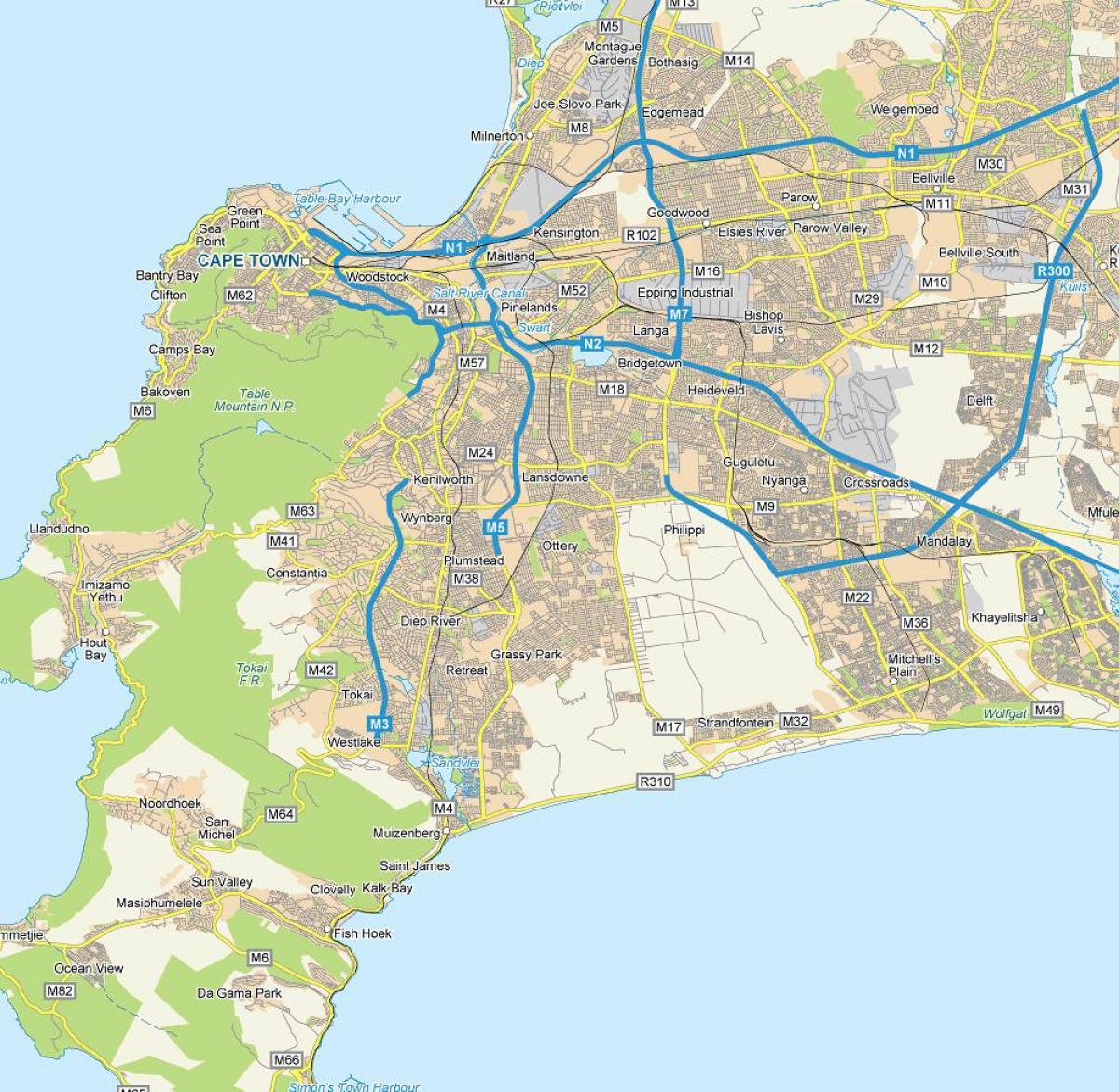 milyon, Cape Town haritası 