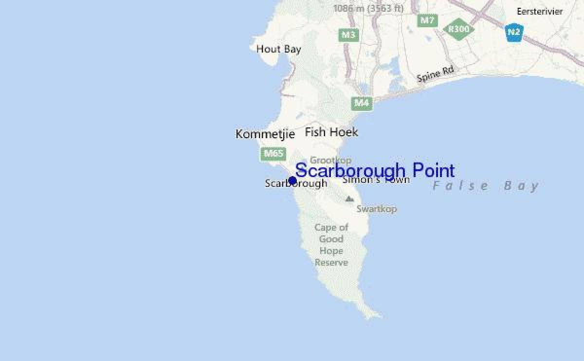 scarborough, Cape Town haritası 