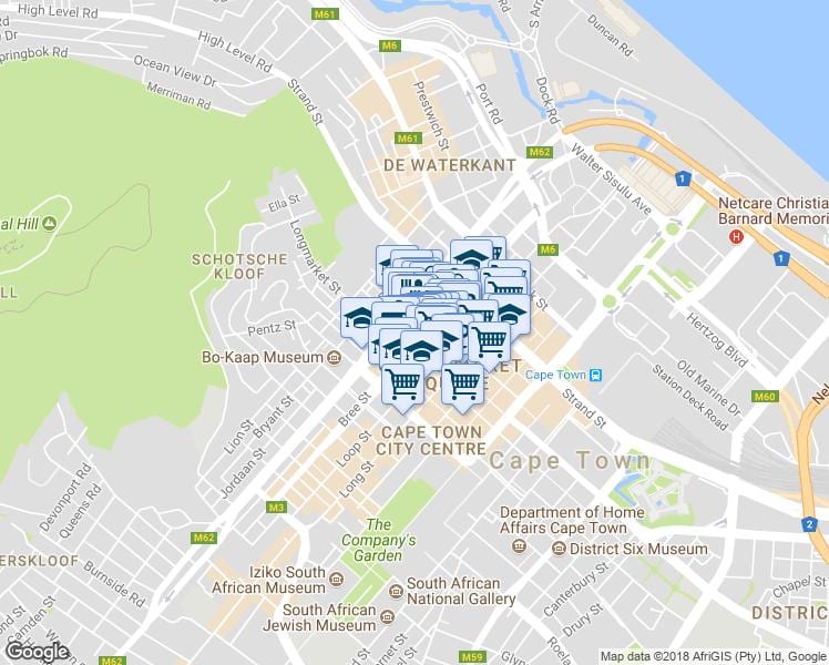 shortmarket street, Cape Town haritası