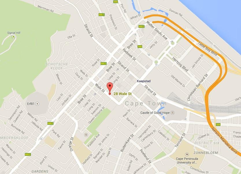wale street, Cape Town haritası