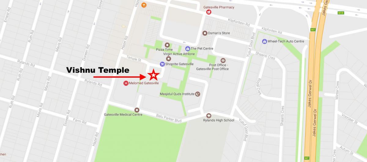öğle yemeği Cape Town haritası 