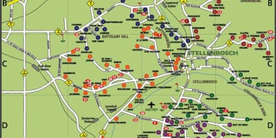 Şarap rota yol haritası, Cape Town haritası 