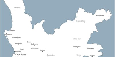 Harita Batı Cape town'daki