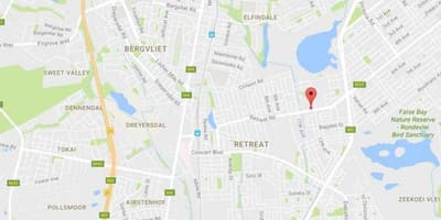 Bergvliet, Cape Town haritası 