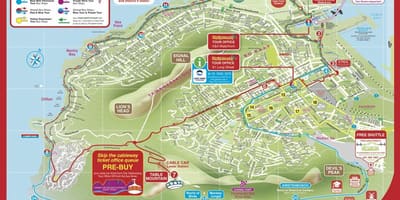 Cape Town şehir gezi otobüsü haritası 
