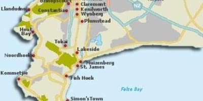 Cape Town mahalleleri haritası