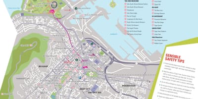 Şehir turu Cape Town haritası