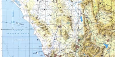 Cape Town topografik harita