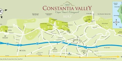 Constantia, Cape Town haritası 