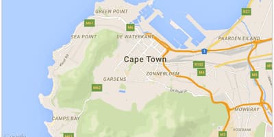 De waterkant, Cape Town haritası 