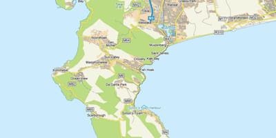 Fish hoek, Güney Afrika haritası 