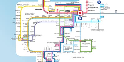 Cape Town otobüs harita